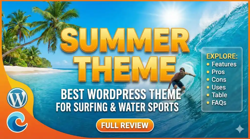 Summer – Surfing, Yachting & Water Sports WordPress Theme